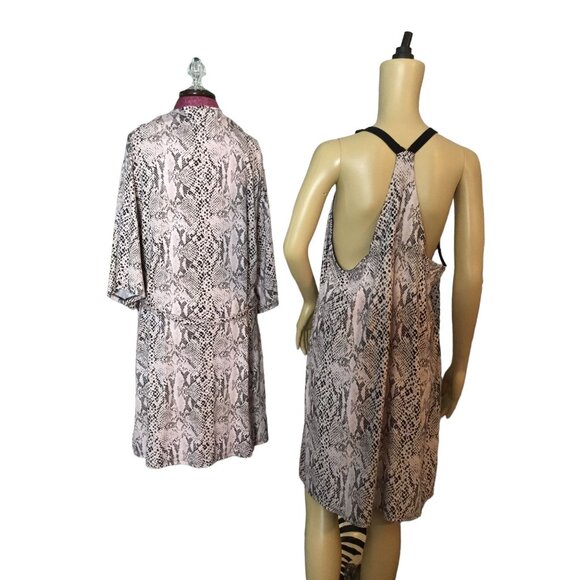 Secret Treasures 2-Piece Snakeskin Print Nightgown & Robe Set - Picture 7 of 11